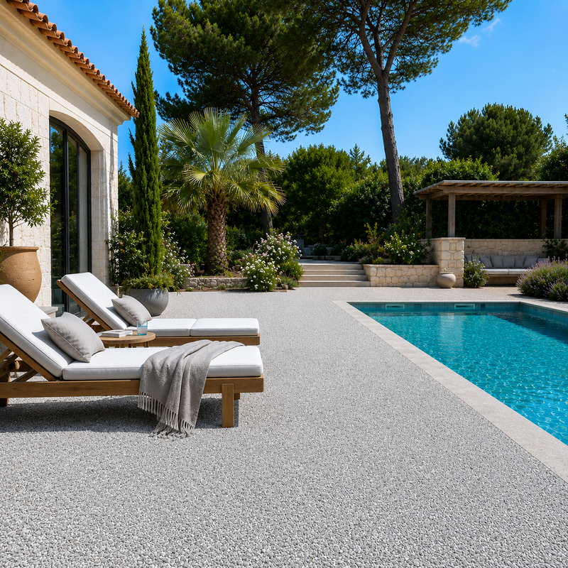 moquette di pietra bordo piscina